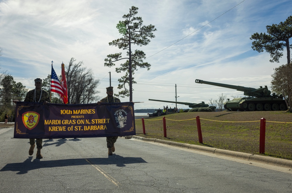 U.S. Marines and Families of 10th Marine Regiment, 2d Marine Division, Celebrate Mardi Gras