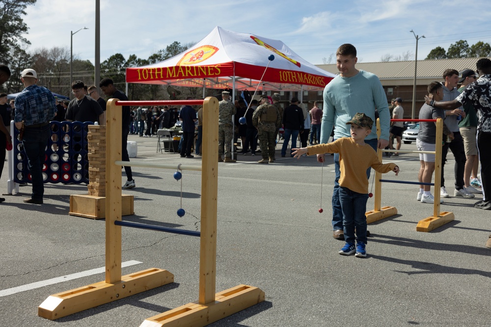 U.S. Marines and Families of 10th Marine Regiment, 2d Marine Division, Celebrate Mardi Gras