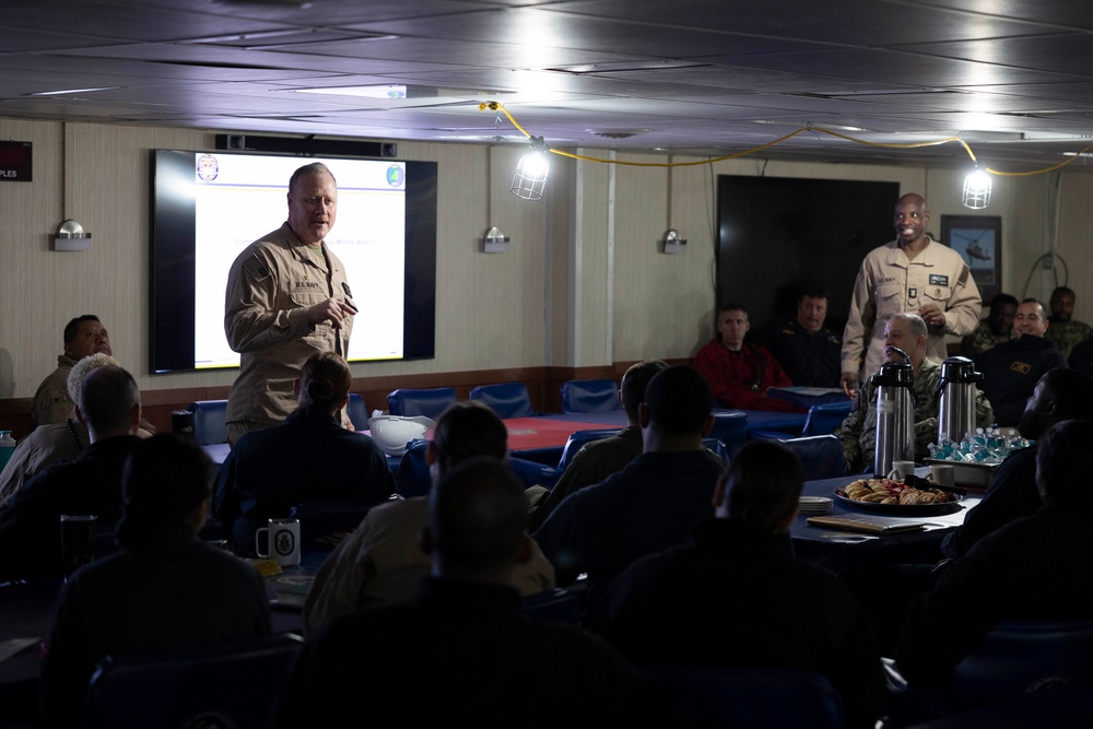 Naval Surface Group Middle Atlantic visits USS Bataan