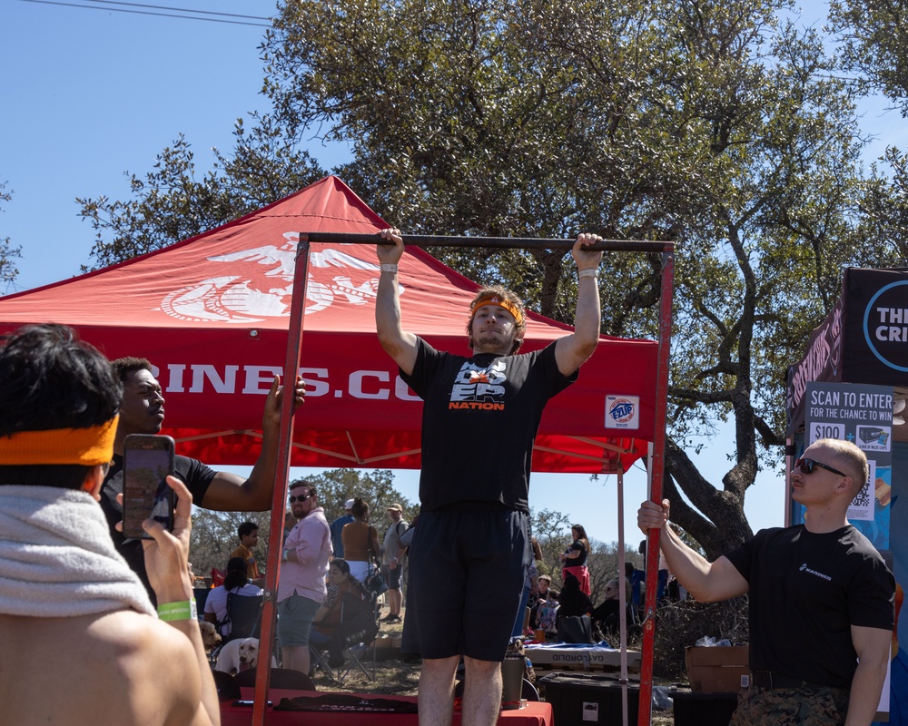 Recruiting Station Austin Marines set up a booth at Tough Mudder