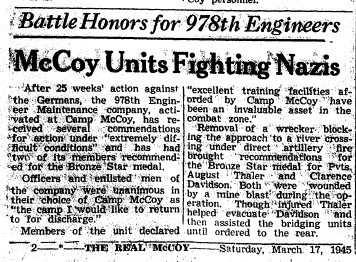 This Month in Fort McCoy History — March