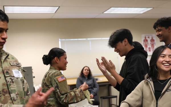 River Ridge High Schoolers meet combat medics of 62nd MDE, 250th FRST
