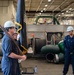 USS Ronald Reagan (CVN 76) Sailors conduct honor guard practice