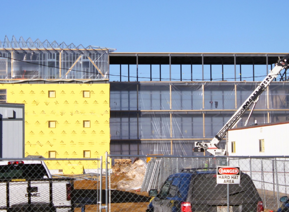 February 2025 barracks construction operations for East Barracks Project at Fort McCoy