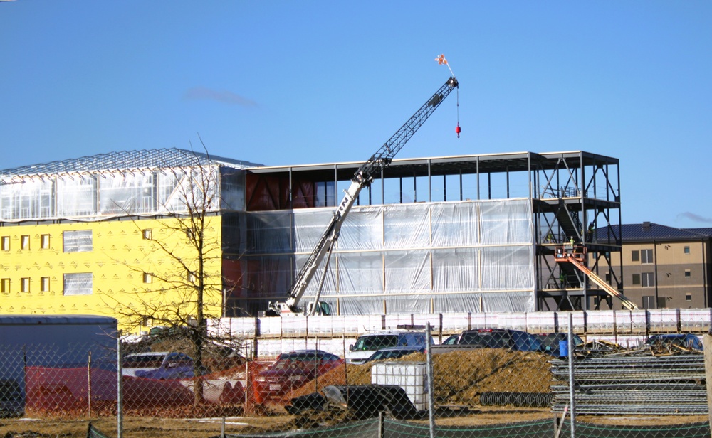 February 2025 barracks construction operations for East Barracks Project at Fort McCoy