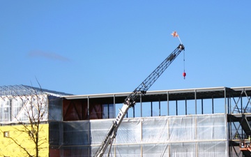 February 2025 barracks construction operations for East Barracks Project at Fort McCoy