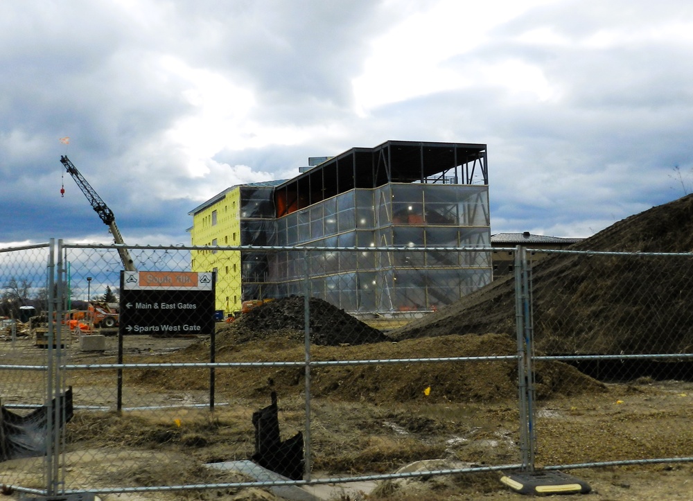 February 2025 barracks construction operations for East Barracks Project at Fort McCoy