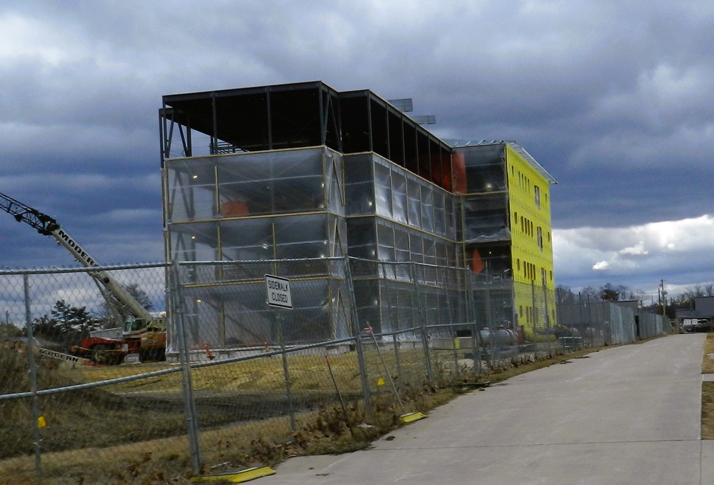 February 2025 barracks construction operations for East Barracks Project at Fort McCoy