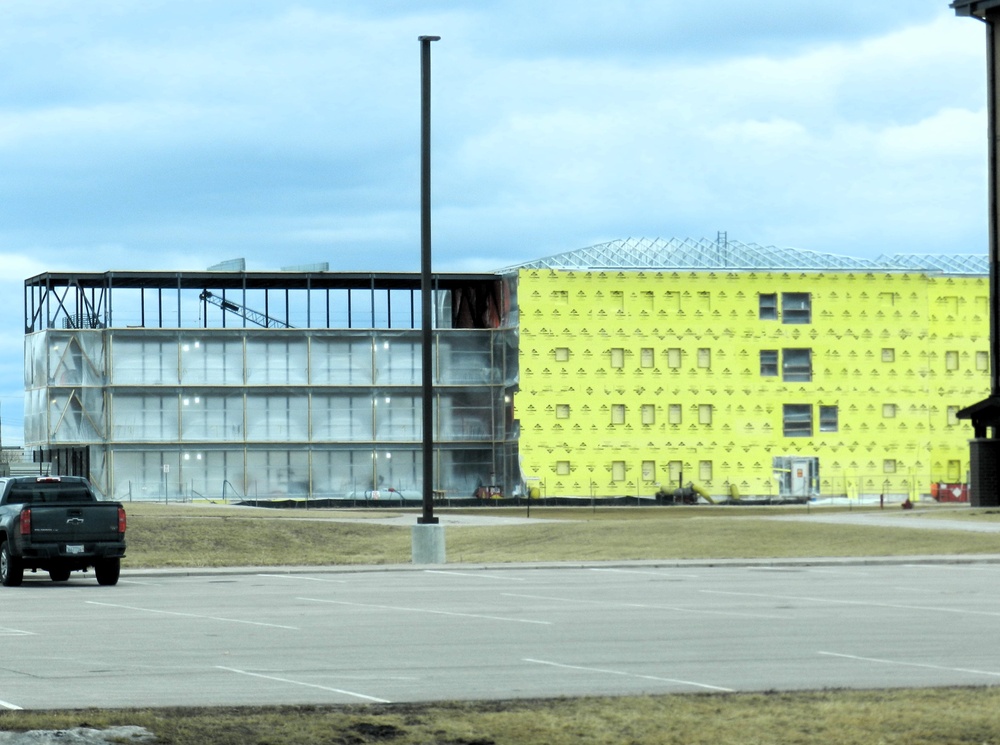 February 2025 barracks construction operations for East Barracks Project at Fort McCoy