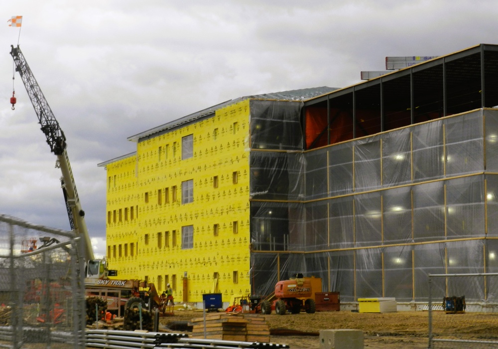 February 2025 barracks construction operations for East Barracks Project at Fort McCoy