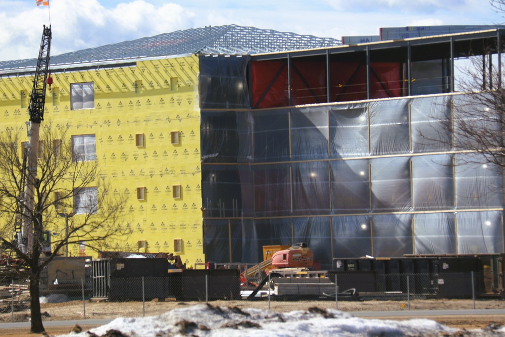 February 2025 barracks construction operations for East Barracks Project at Fort McCoy