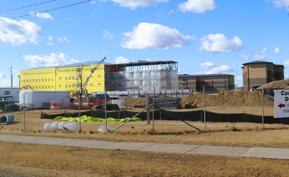 February 2025 barracks construction operations for East Barracks Project at Fort McCoy