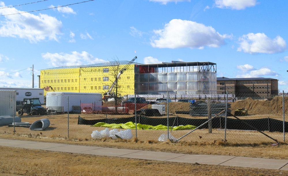 February 2025 barracks construction operations for East Barracks Project at Fort McCoy