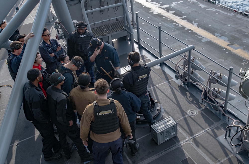 Crew Serve Weapon Shoot aboard USS America (LHA 6)