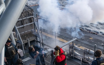 Crew Serve Weapon Shoot aboard USS America (LHA 6)