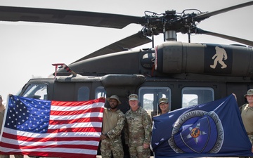 U.S. Air Force Tech. Sgt. Zachary Quicke takes the oath of reenlistment in Thailand, during Joint Exercise Cobra Gold 25