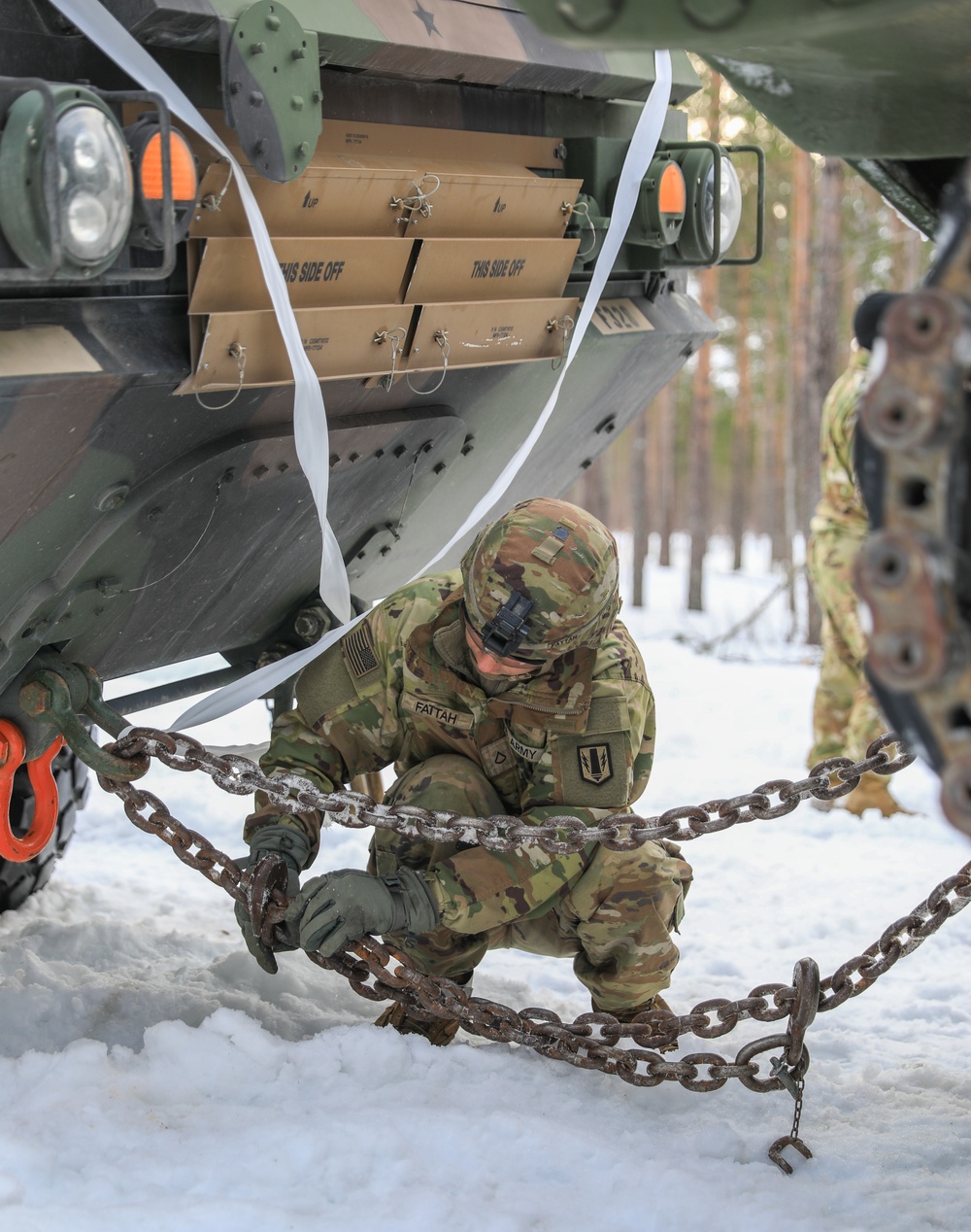 MLRS battalion maintenance crew conducts recovery operations during exercise in Norway