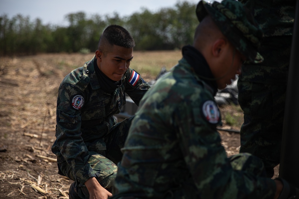 Members of the Royal Thai Armed Forces prepare for a Stinger/Starstreak engagement near Lop Buri, Thailand