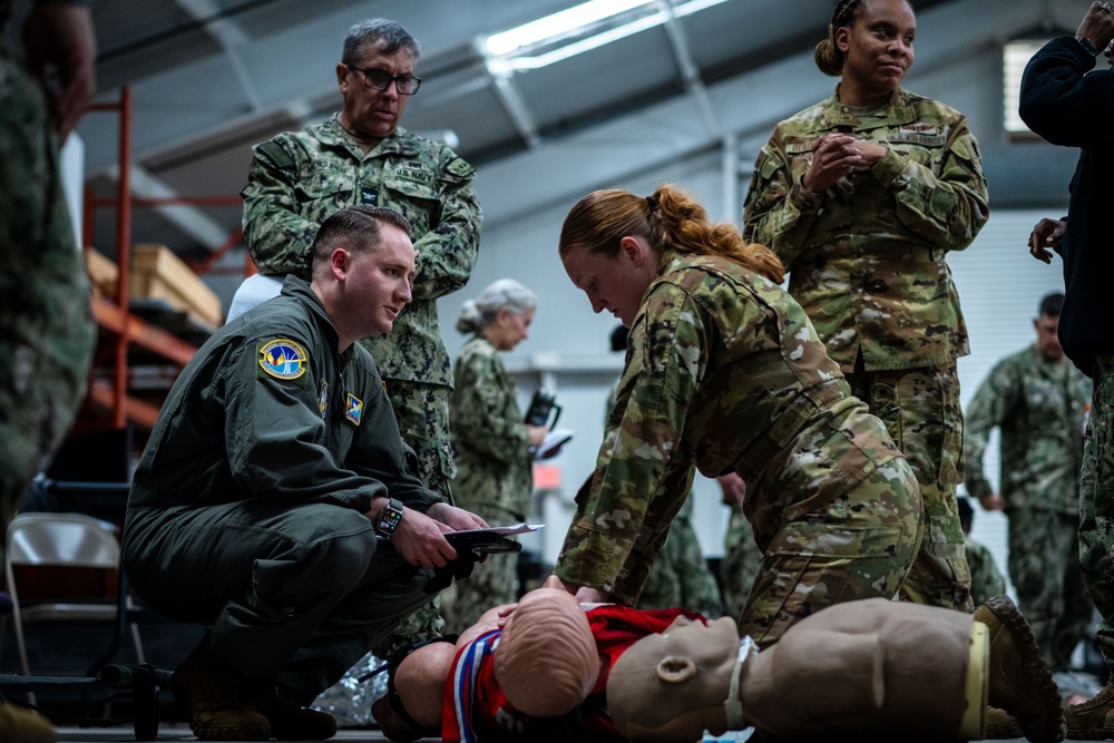 Joint force medics hone combat medic skills during Operation Blue Horizon