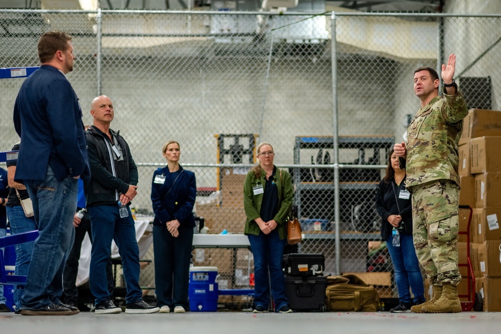 Honorary commanders tour 927th ASTS during Operation Blue Horizon