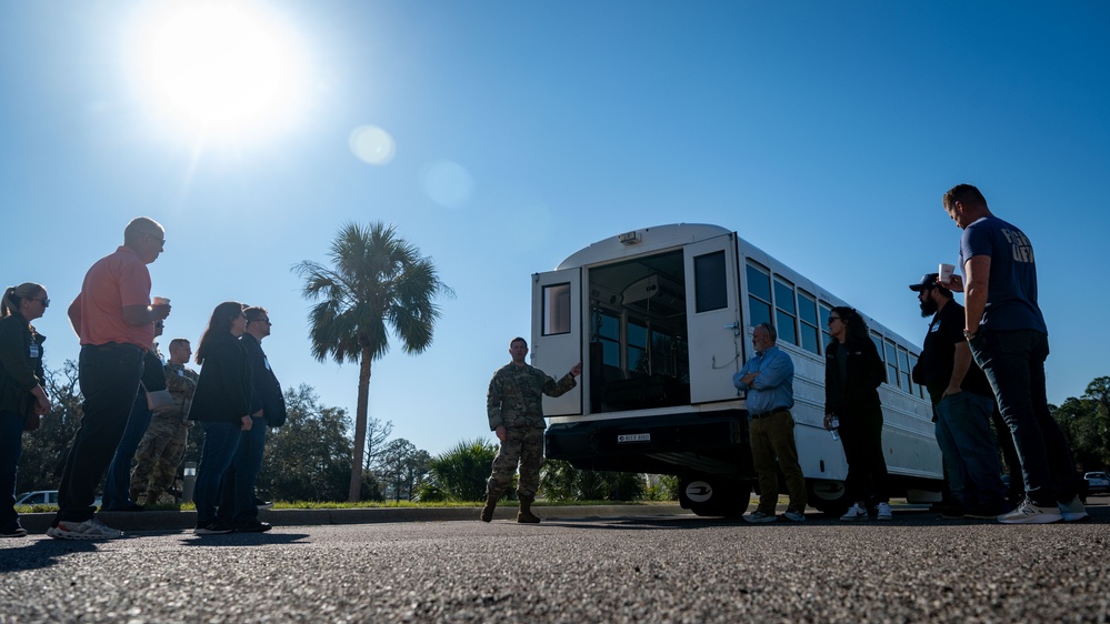 Honorary commanders tour 927th ASTS during Operation Blue Horizon