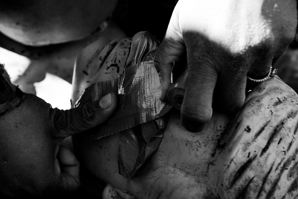 Joint force medics exercise wartime scenarios during Operation Blue Horizon