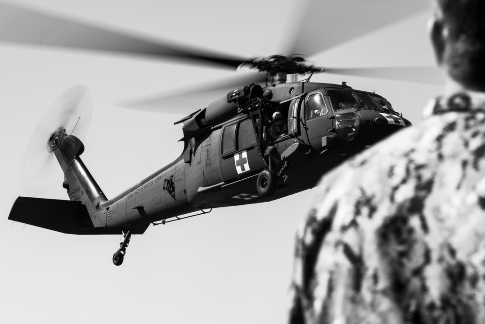 Joint force medics exercise wartime scenarios during Operation Blue Horizon