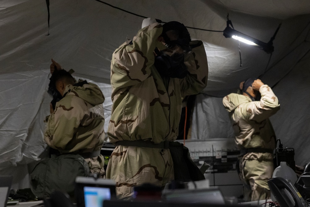 QUART 25.2: Marines and Sailors with the 11th MEU conduct a CBRN defense drill