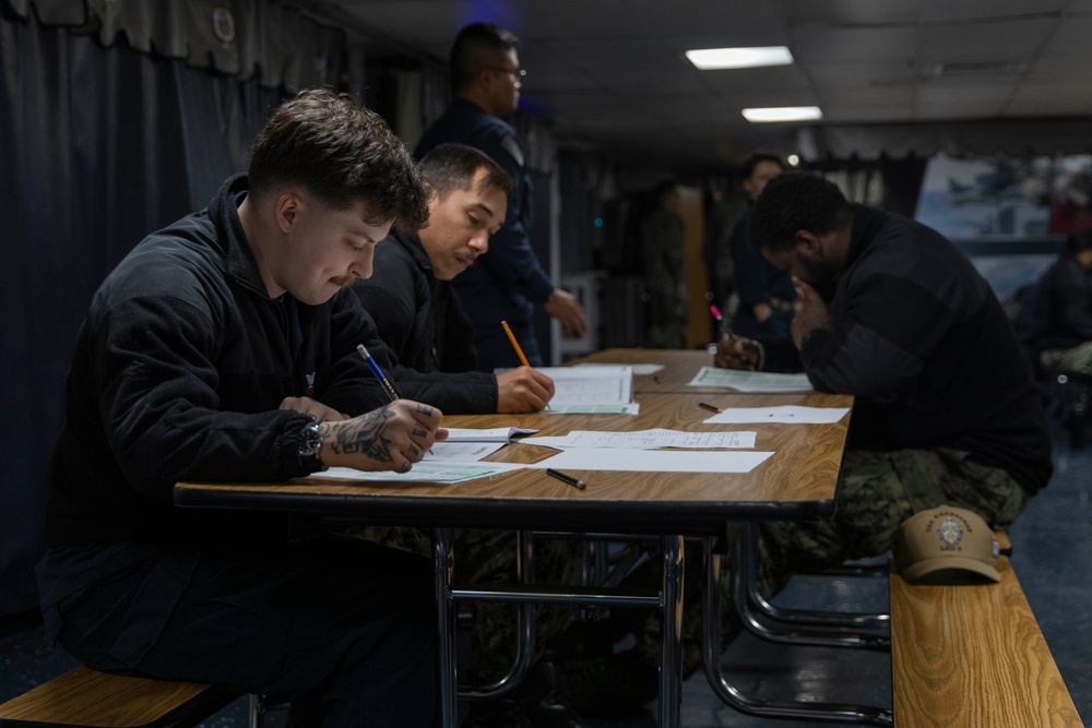 Kearsarge Conducts Navy Wide Advancement Exam