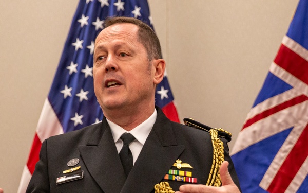 Royal Australian Navy Commodore David Frost, the Naval Attaché to Washington, visits Navy Warfare Development Center