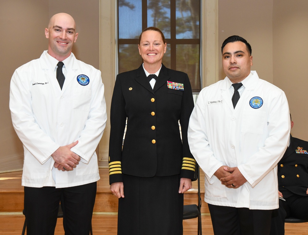 Naval Medical Center Camp Lejeune physician assistants program graduates five, welcomes new PAs into officer ranks