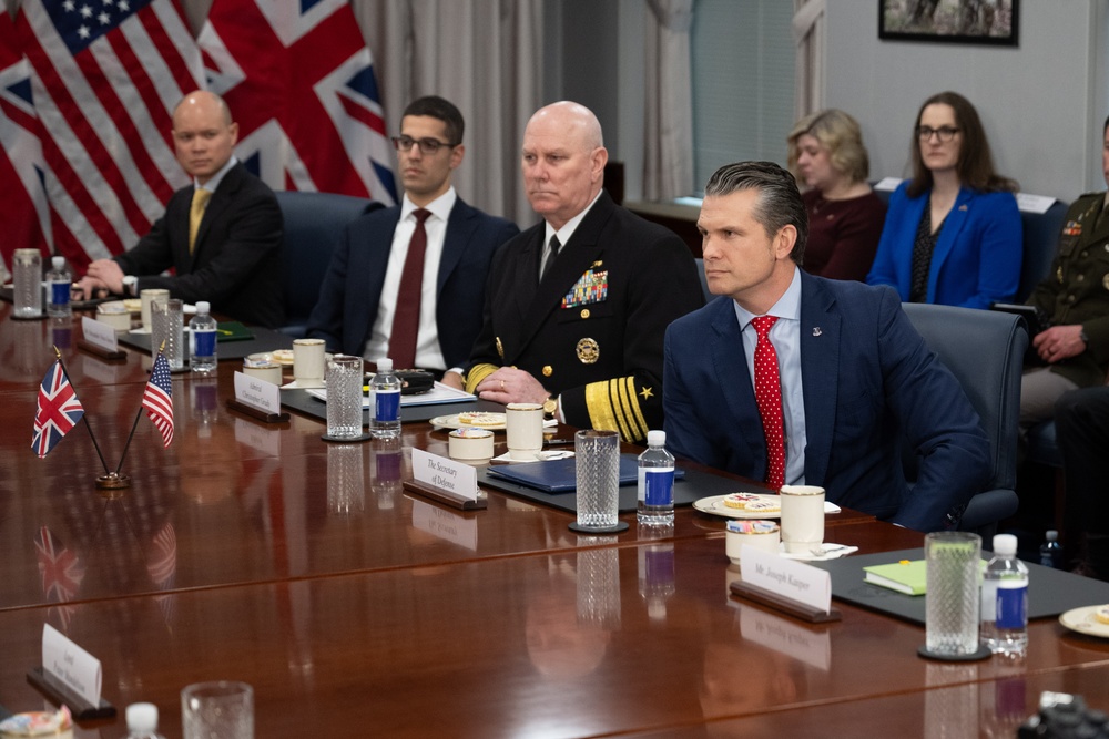 SD Hegseth Hosts Bilateral Exchange with UK Secretary of State for Defense