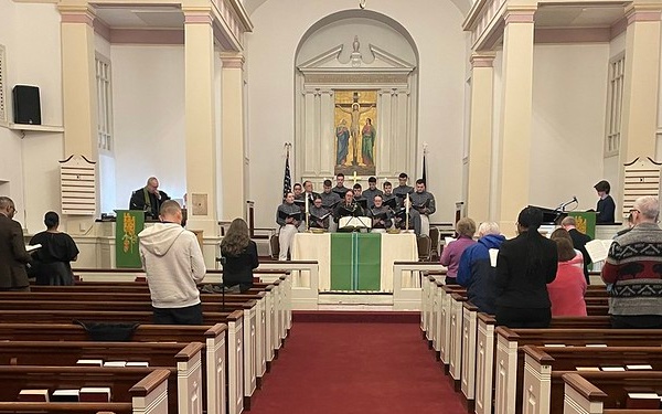 Cadet Choir joins Fort Meade Sunday Service