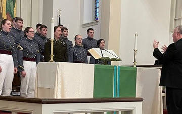 Cadet Choir joins Fort Meade Sunday Service