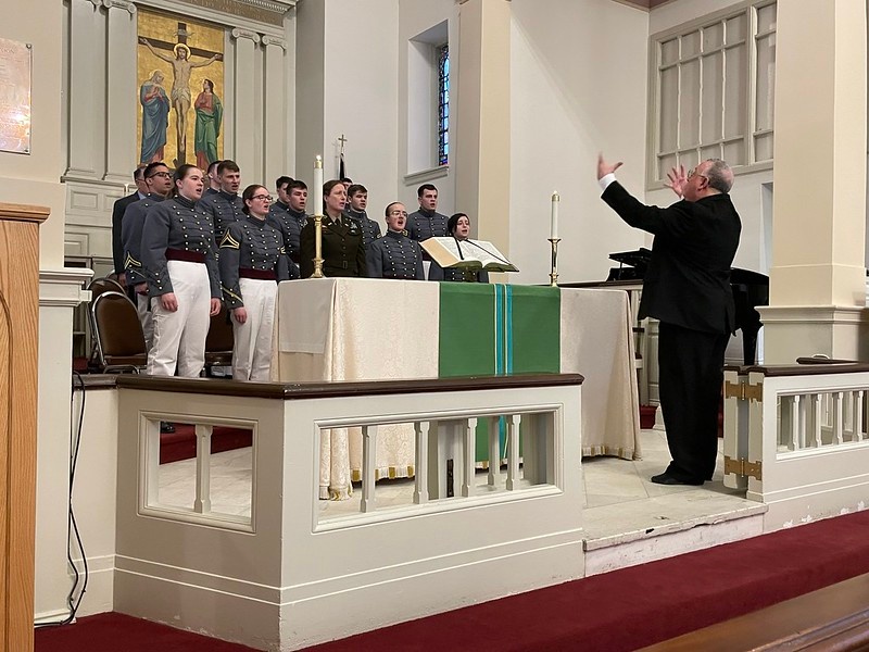 Cadet Choir joins Fort Meade Sunday Service