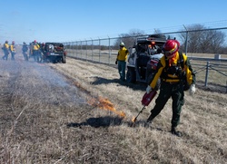 Where Flight Took Off, Fire Now Soars: Huffman Prairie's Prescribed Burn [Image 5 of 13]