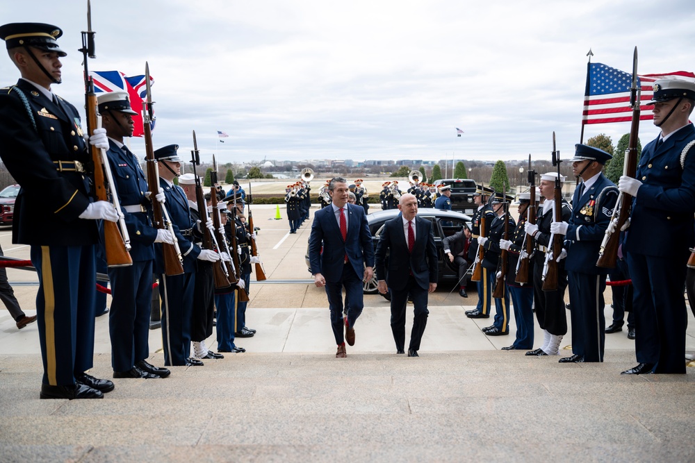 SD Hegseth Hosts Bilateral Exchange with UK Secretary of State for Defense