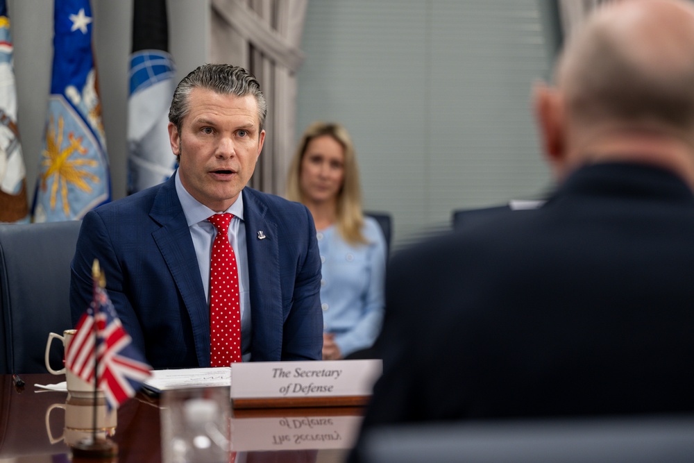 SD Hegseth Hosts Bilateral Exchange with UK Secretary of State for Defense