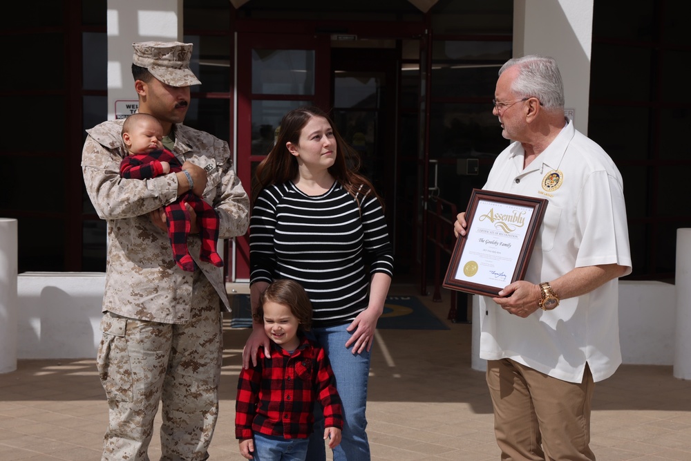 California Assemblyman honors first baby of 2025 at Naval Hospital Twentynine Palms