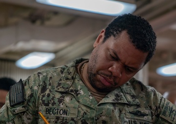 Tripoli sailor take advancement exam