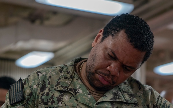 Tripoli sailor take advancement exam