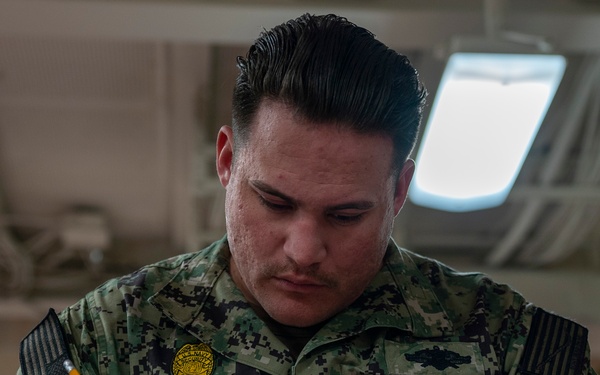 Tripoli sailor take advancement exam