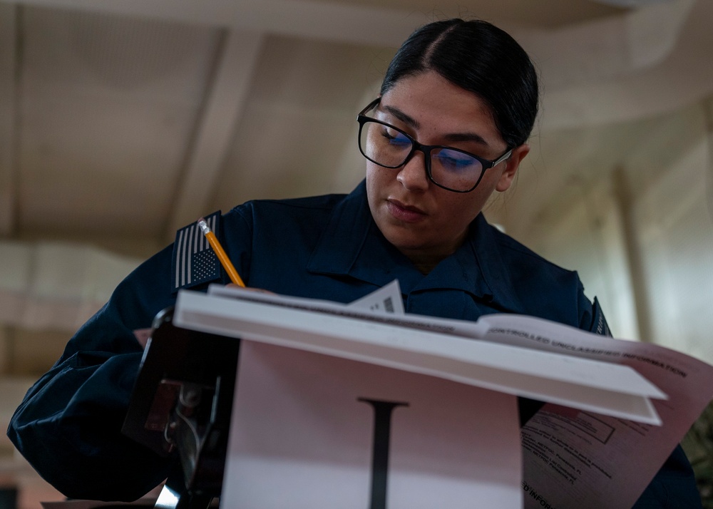 Tripoli sailor take advancement exam