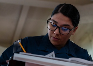 Tripoli sailor take advancement exam