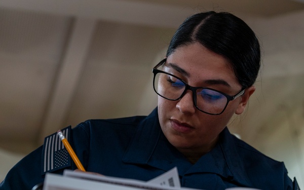 Tripoli sailor take advancement exam