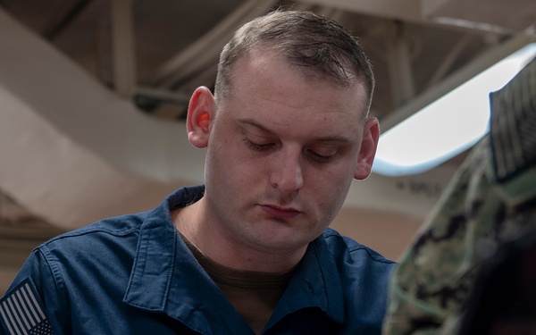 Tripoli sailor take advancement exam