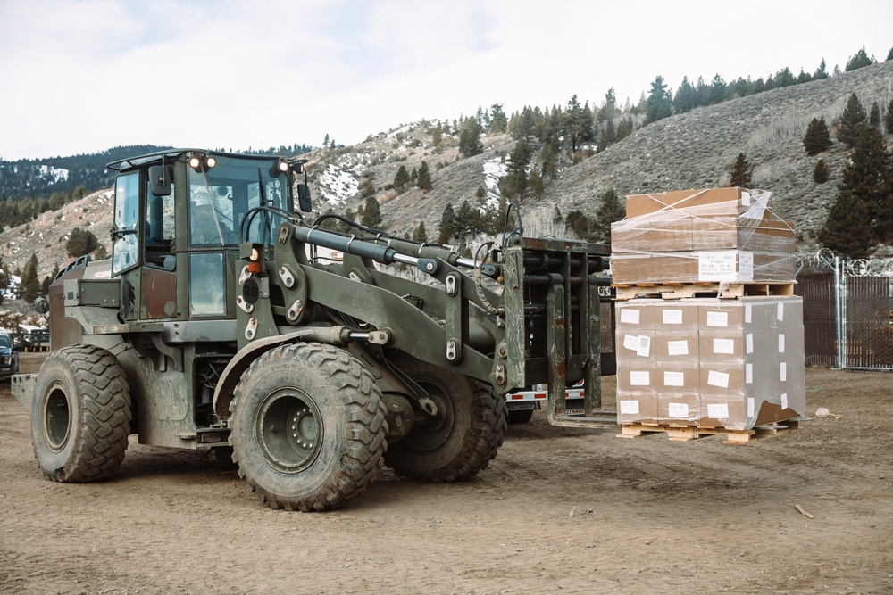 Marines with CLB-6 Transport Cargo During MTX 2-25