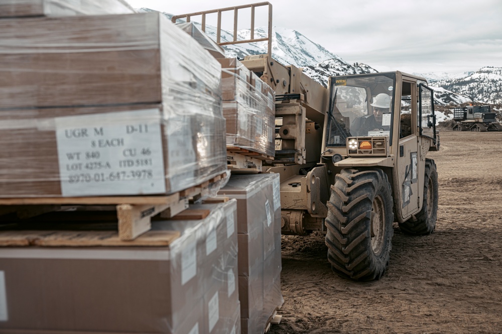 Marines with CLB-6 Transport Cargo During MTX 2-25