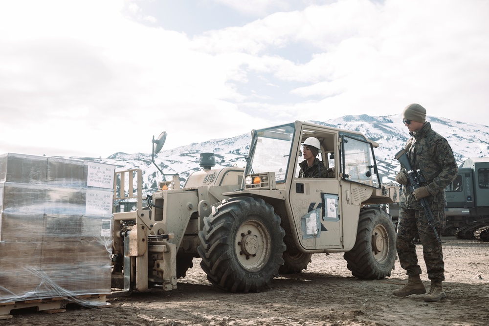 Marines with CLB-6 Transport Cargo During MTX 2-25