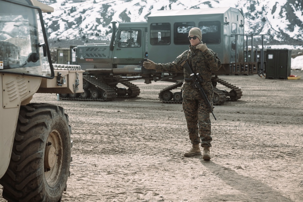 Marines with CLB-6 Transport Cargo During MTX 2-25